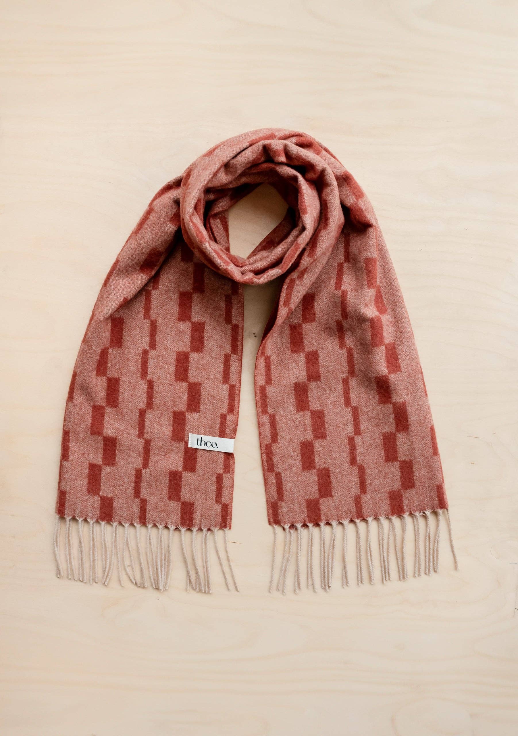 Lambswool Oversized Scarf | Neutral Checker