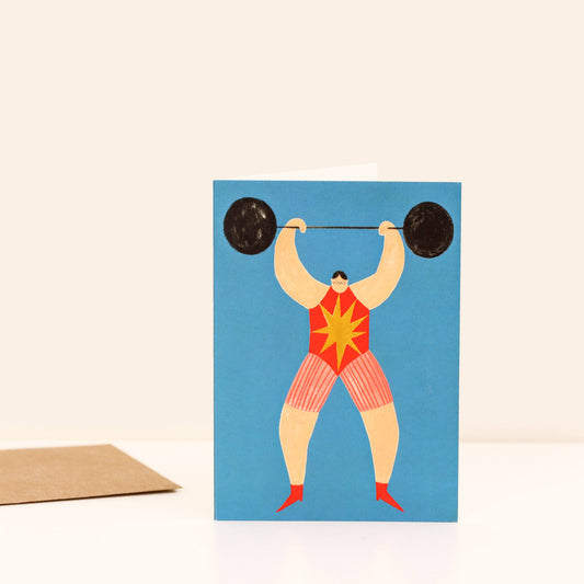 Strong Man Greeting Card | Father's Day | Male Birthday Card