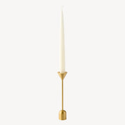 Reversible Totem Dinner Candle Holder | Small Satin Brass