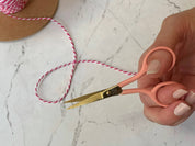Embroidery scissors with gold finish blades, further view