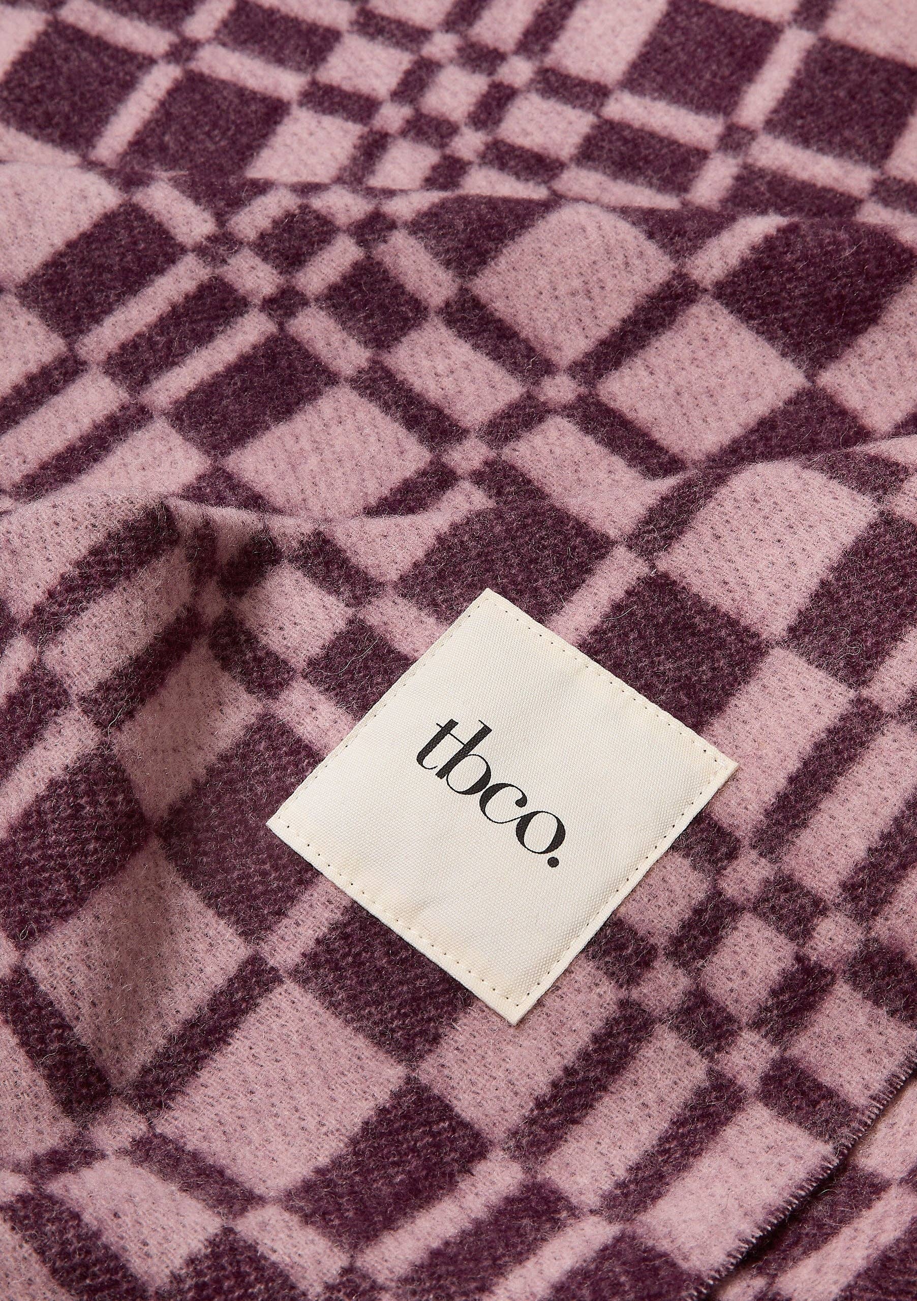 Lambswool Blanket in Rose Craft Check