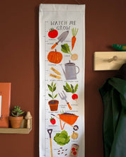 Vegetable Patch Children's Fabric Height Chart