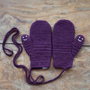 Smiley face mittens by EKA, further view