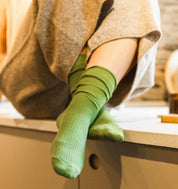 Summer Waffle Socks in Sage