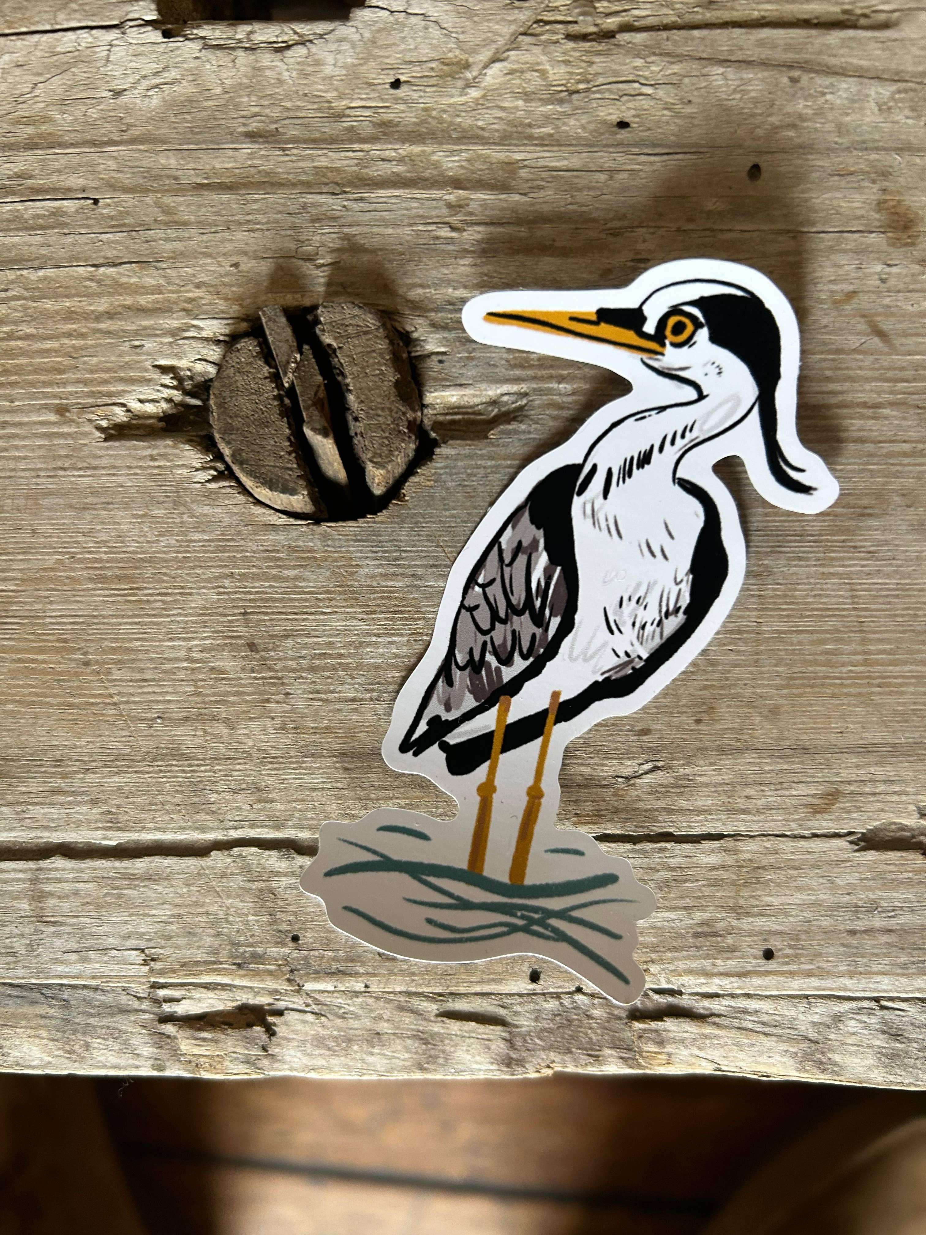10cm Heron Sticker 