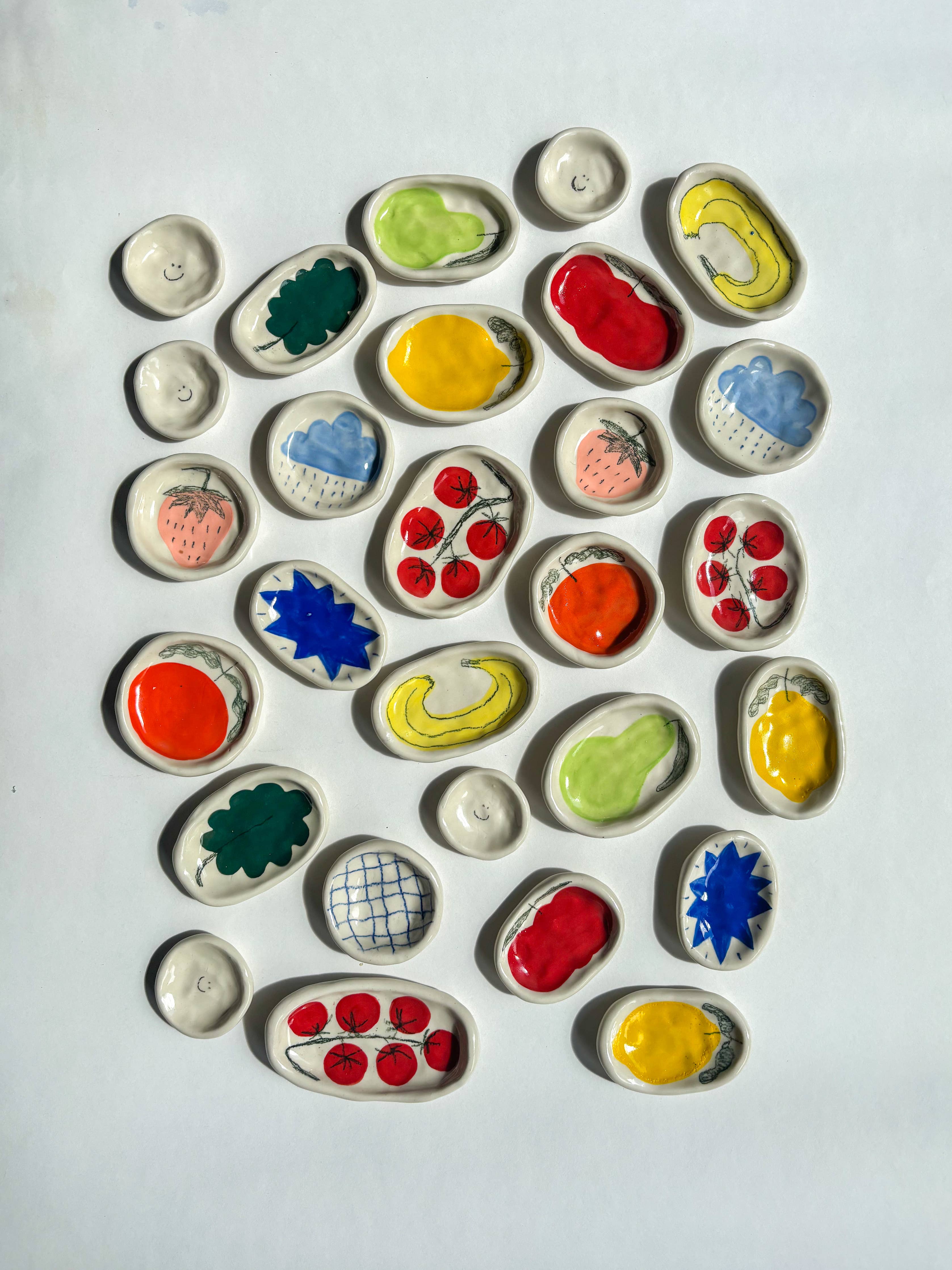Handmade Little Dishes | Hand-painted fruit design