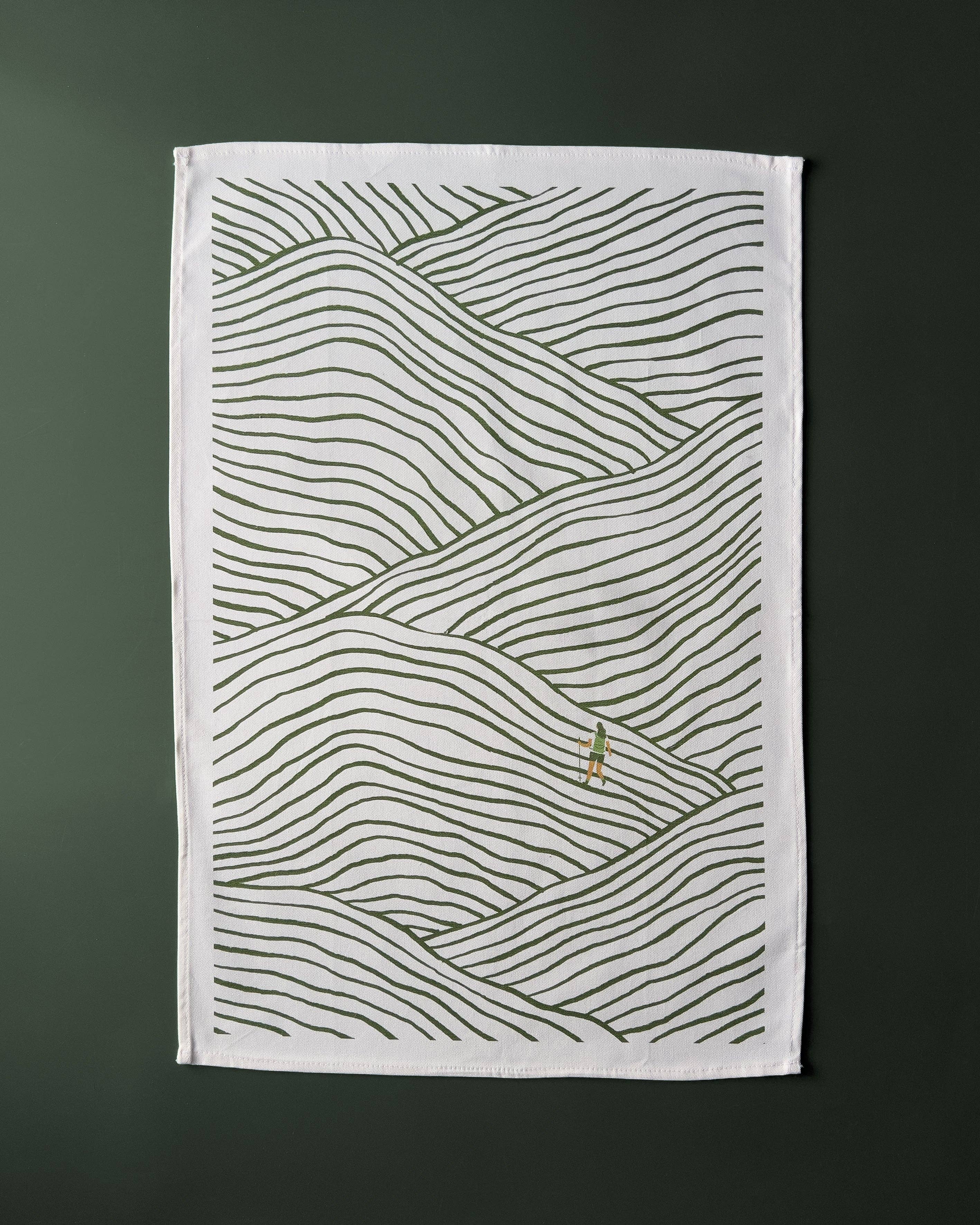 Walking Pattern Tea Towel