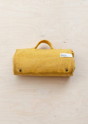 Recycled Wool Small Picnic Blanket | Golden Herringbone