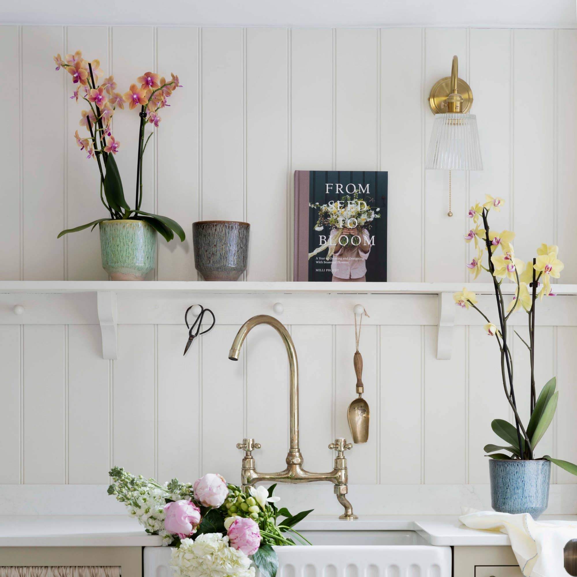 Reactive Glaze Earthenware Orchid Planter Ø13cm