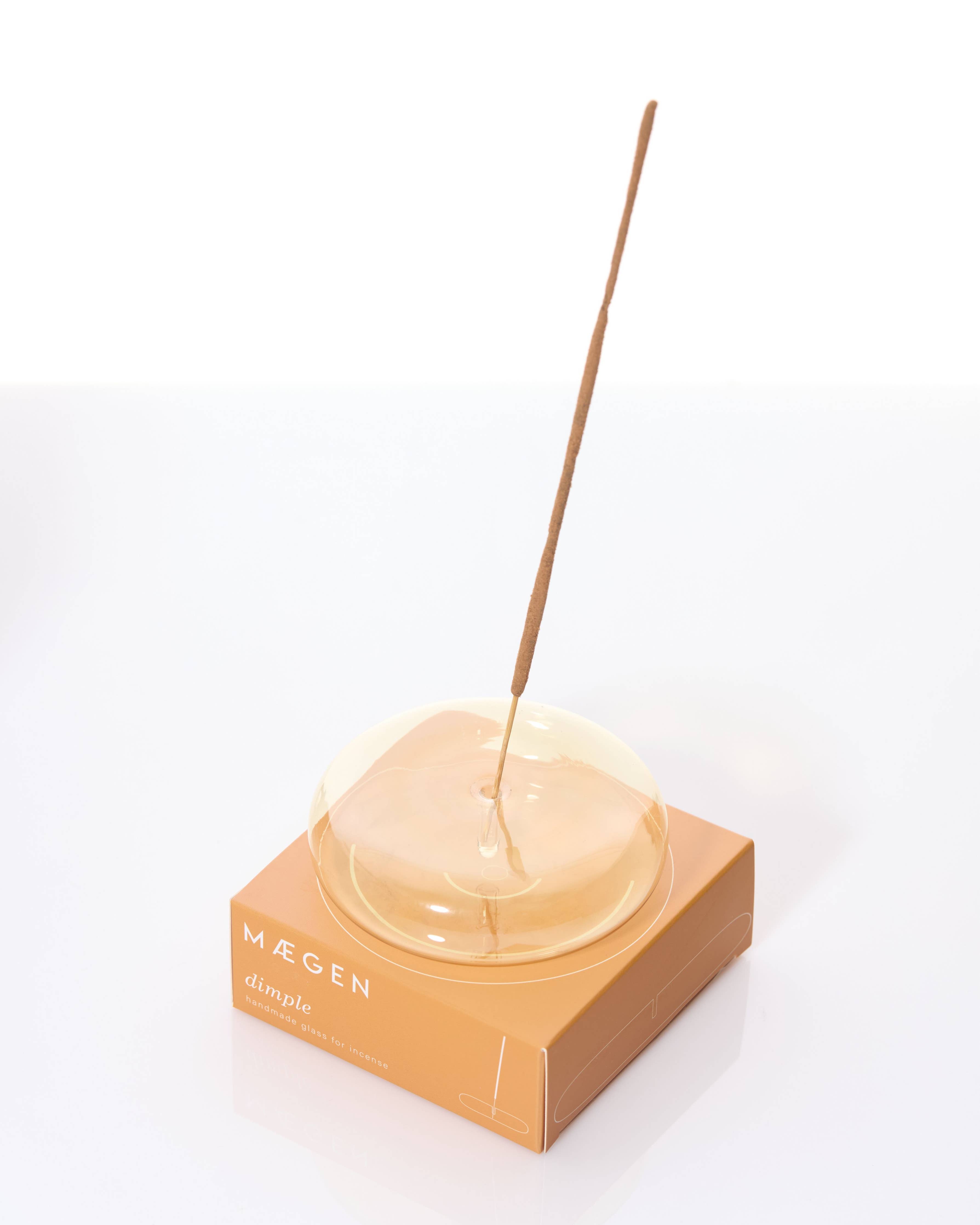 Dimple - Hand Blown Glass Incense Holder | Yellow