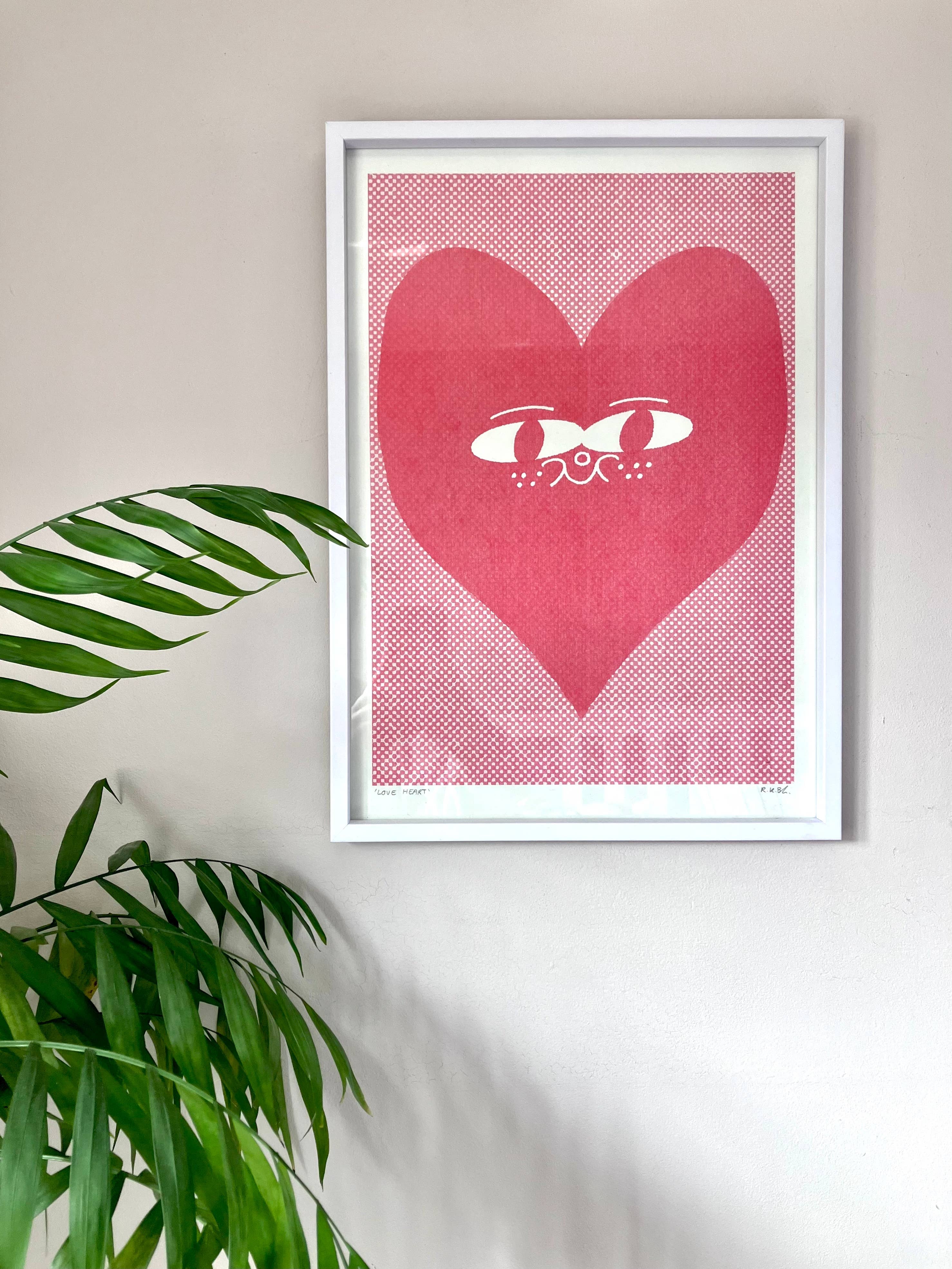 A3 Riso Print - Love Heart 