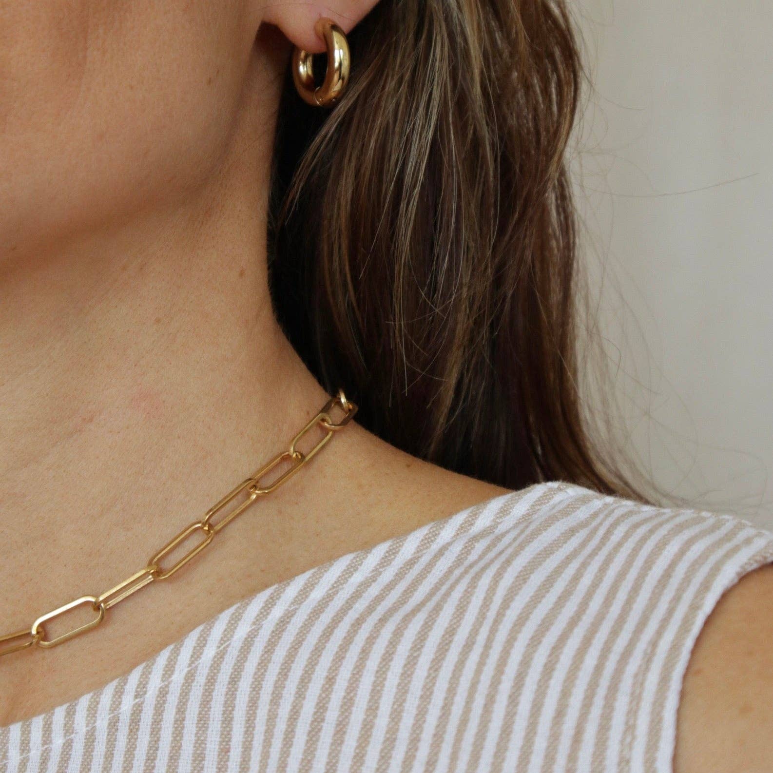Buoy Necklace | Short | Waterproof PVD Gold Stainless Steel