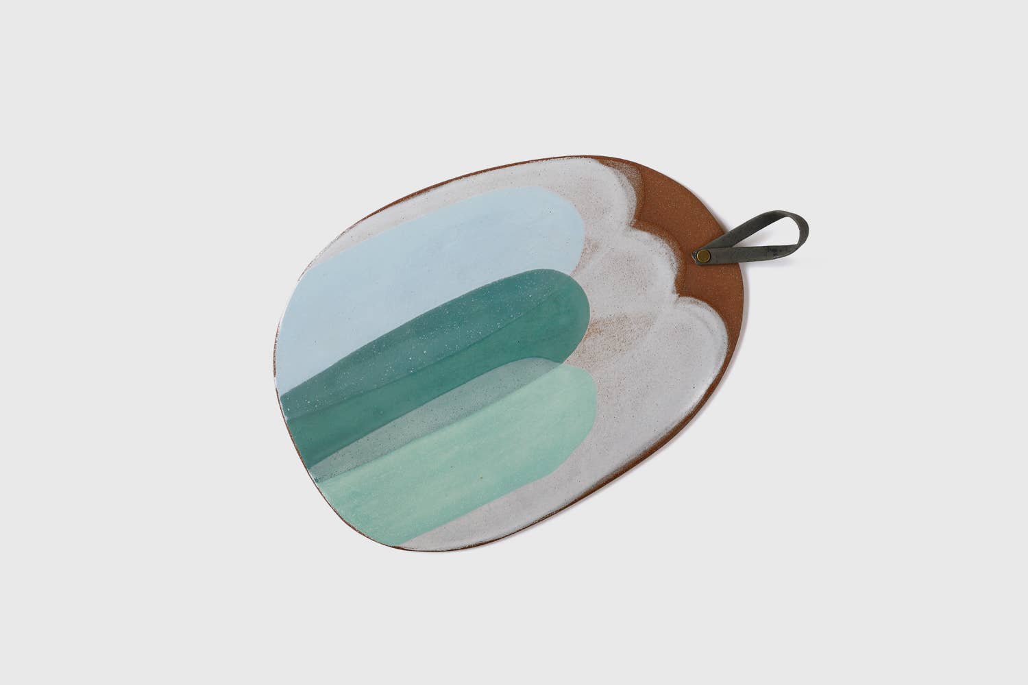 Handmade Contemporary Terracotta Platter with Cork Handle