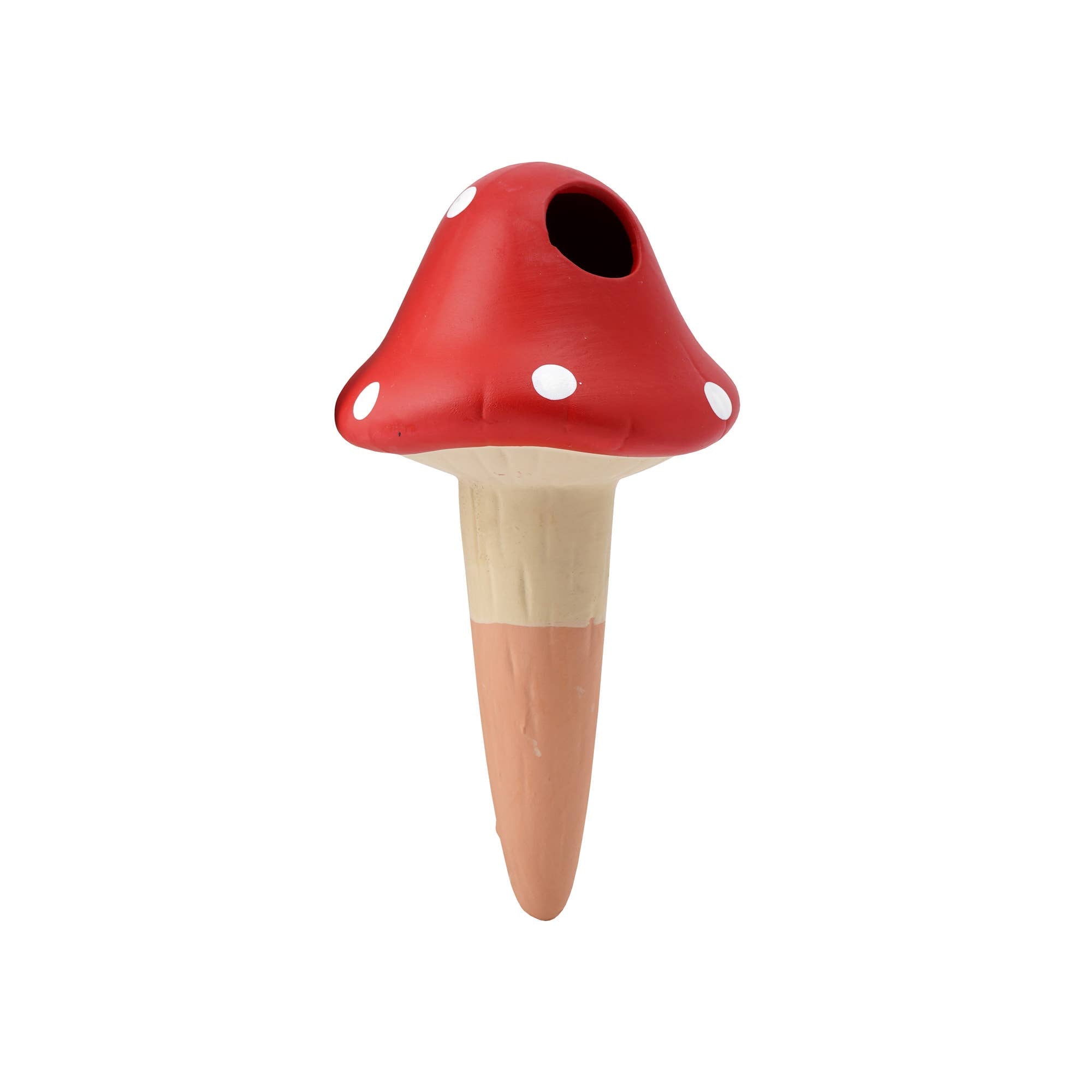 Mushroom Water Feeder - Painted Terracotta
