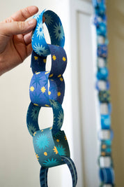 Blue and Yellow Paper Chain Kit