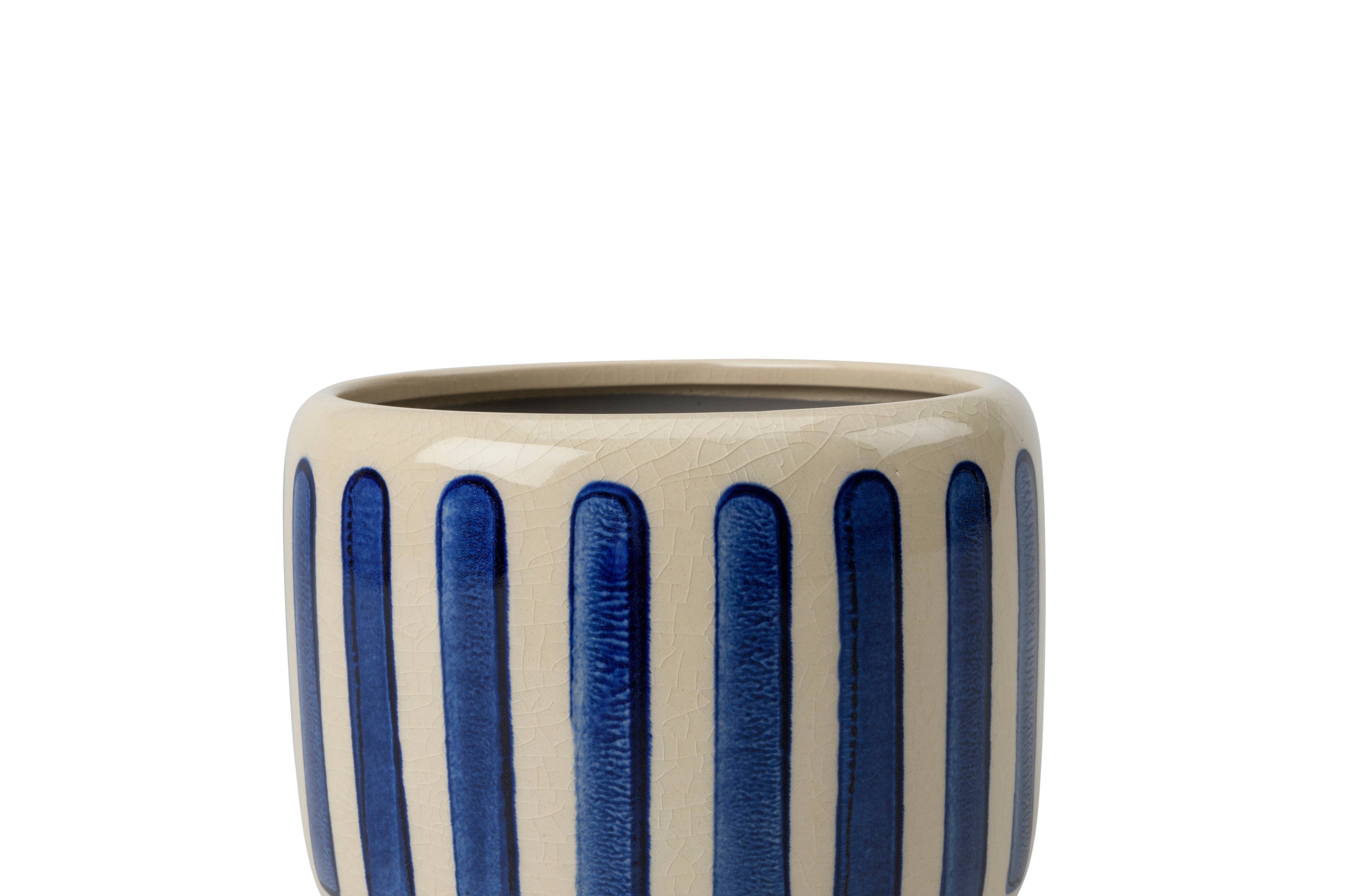Indoor Pot | Blue Stripe