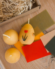 Beeswax Egg Candle Decorating Kit - Set of 3