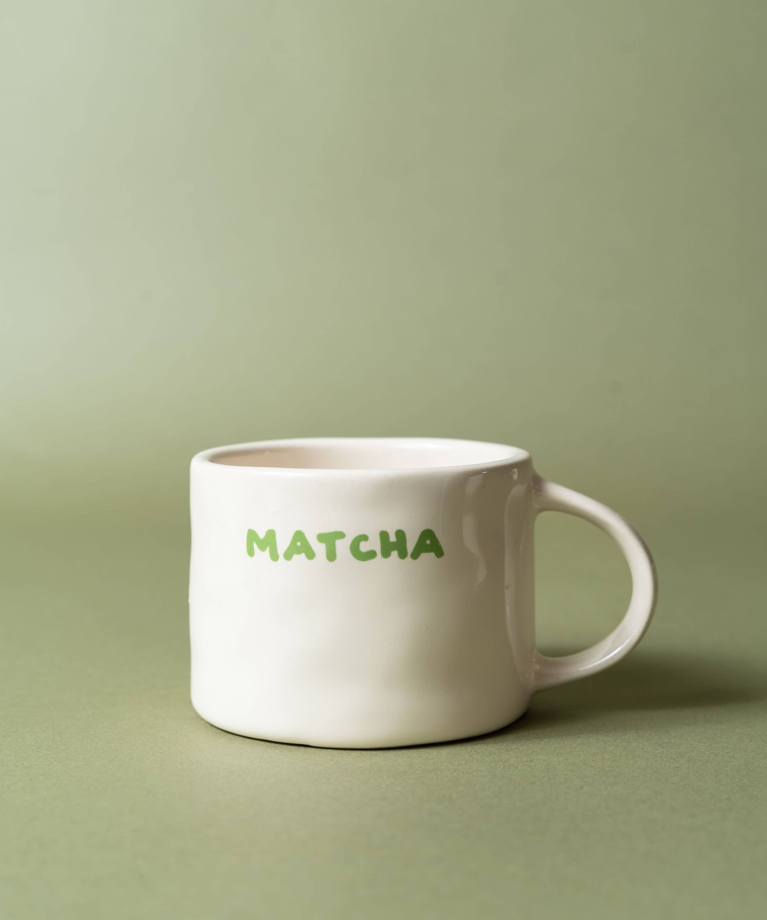 Sisi Matcha mug, handmade white ceramic mug