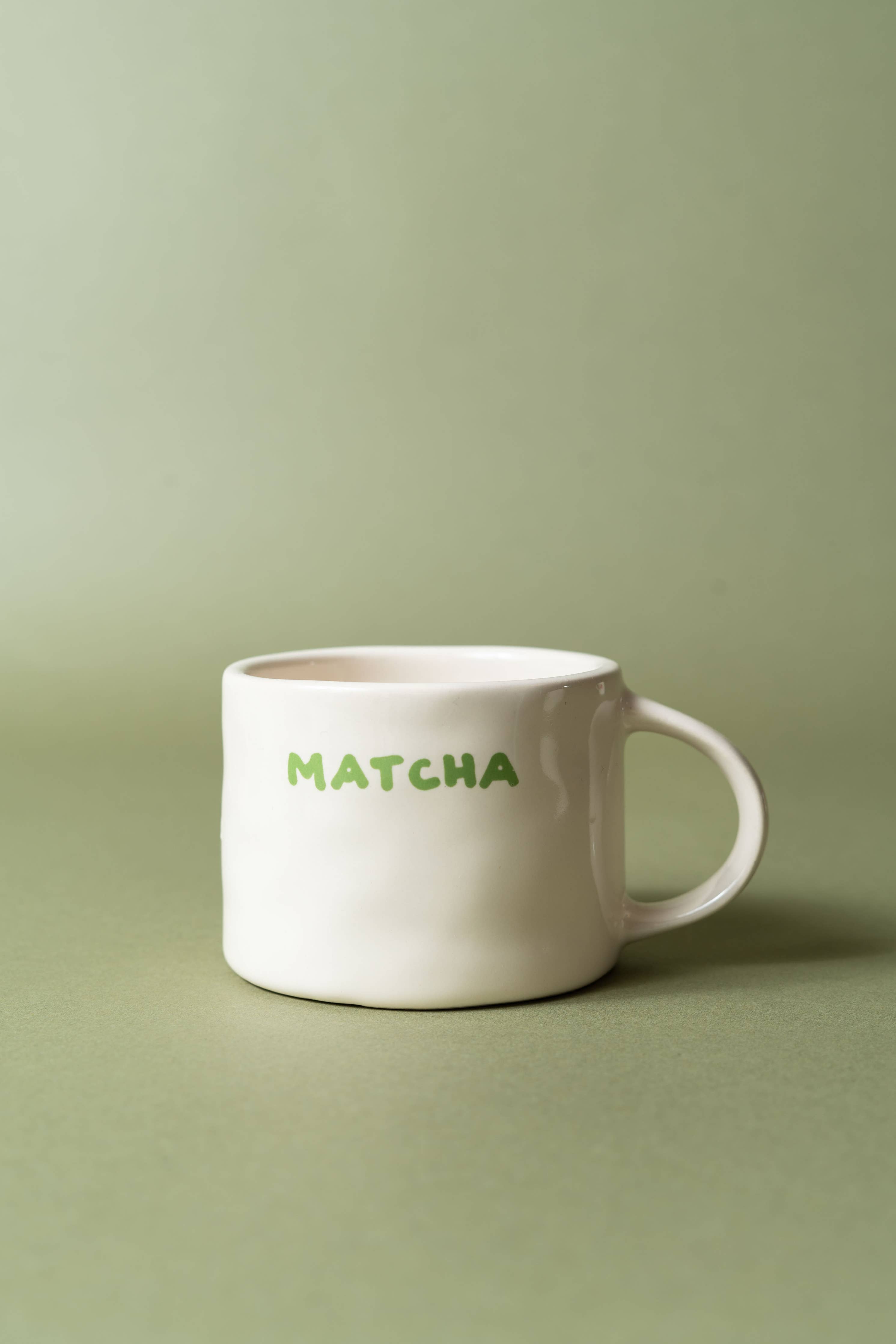 Sisi Matcha mug, handmade white ceramic mug