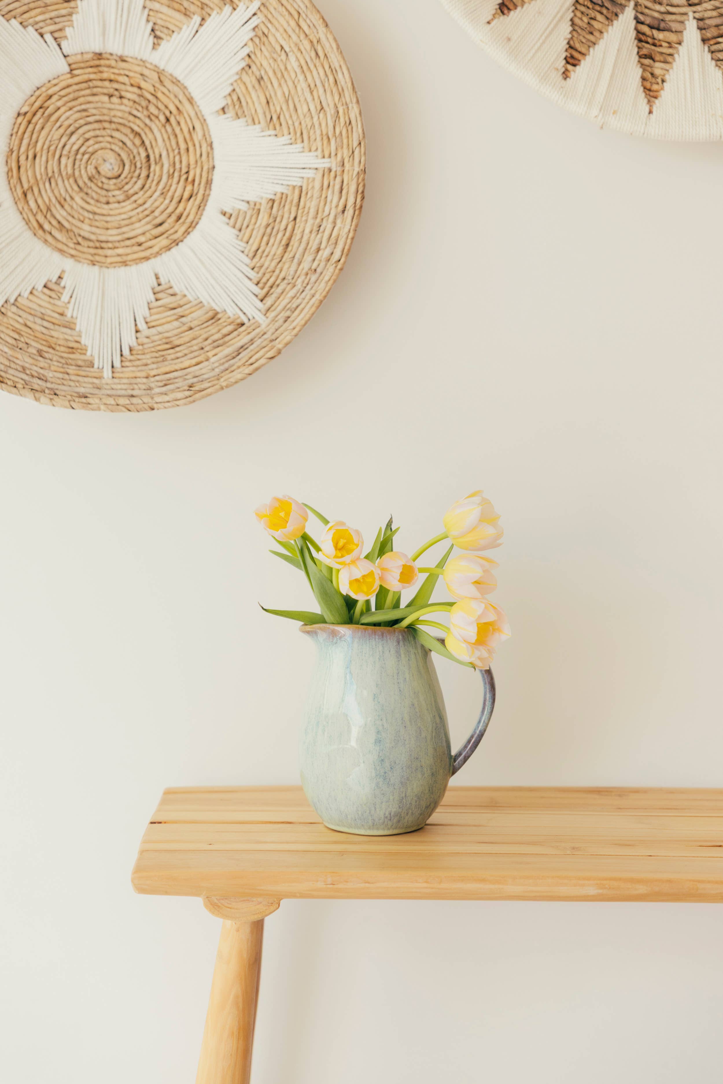 Tejo handmade ceramic pitcher, further view
