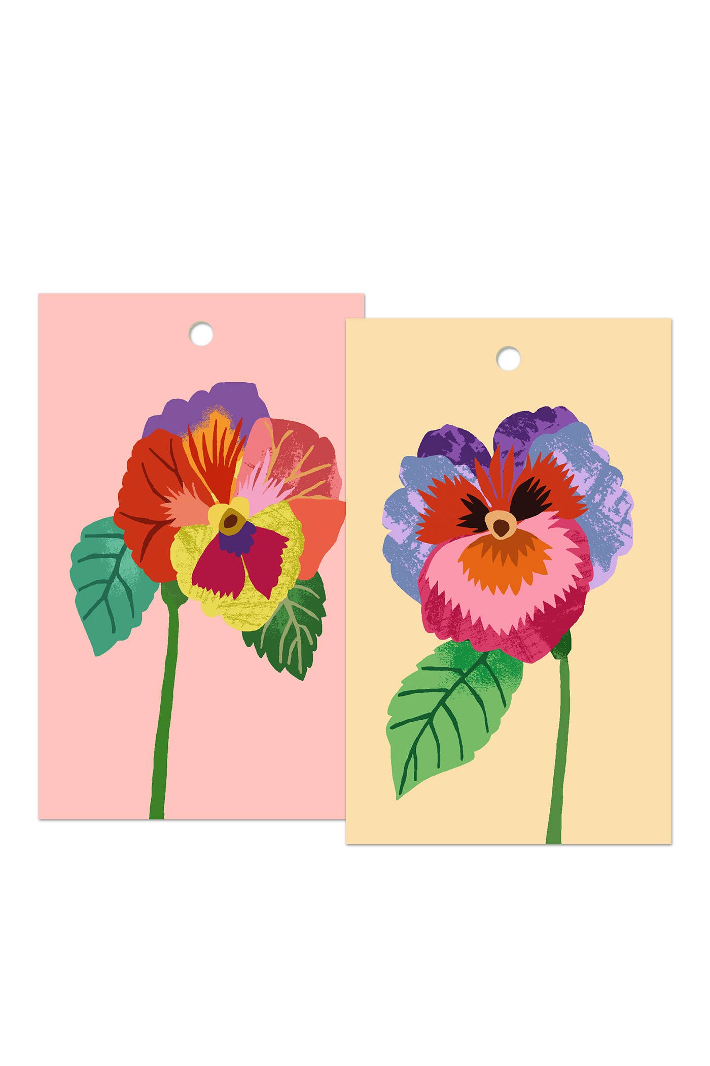 Pansies Gift Tags Pack 