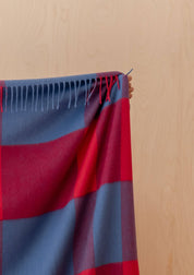 Lambswool Blanket | Red Modern Check