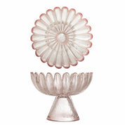 Nalu Pedestal Bowl | Rose,Glass