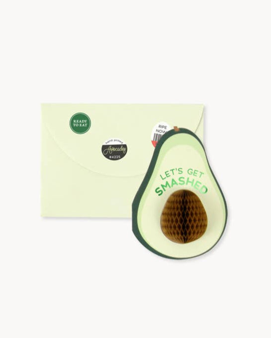 "Let's Get Smashed" Avocado Pop-Up Greeting Card