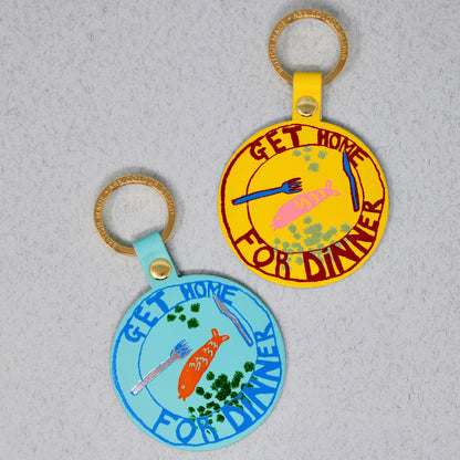 Get Home For Dinner Key Fob: Yellow