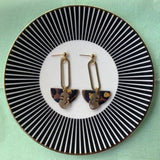 Ezra Leopard Face Dangle Ball Stud Earrings