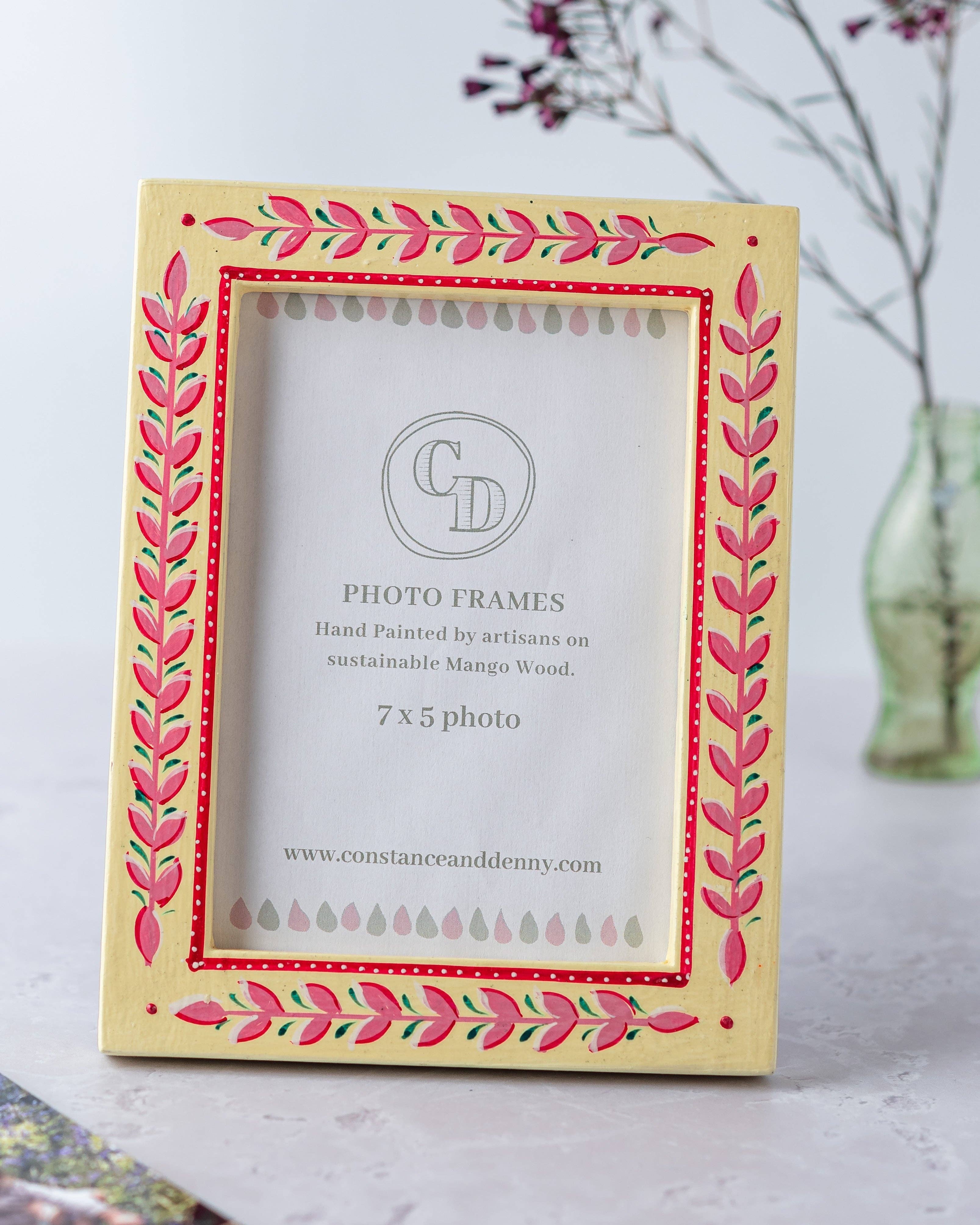 Photo Frame Handpainted | Flower Garland