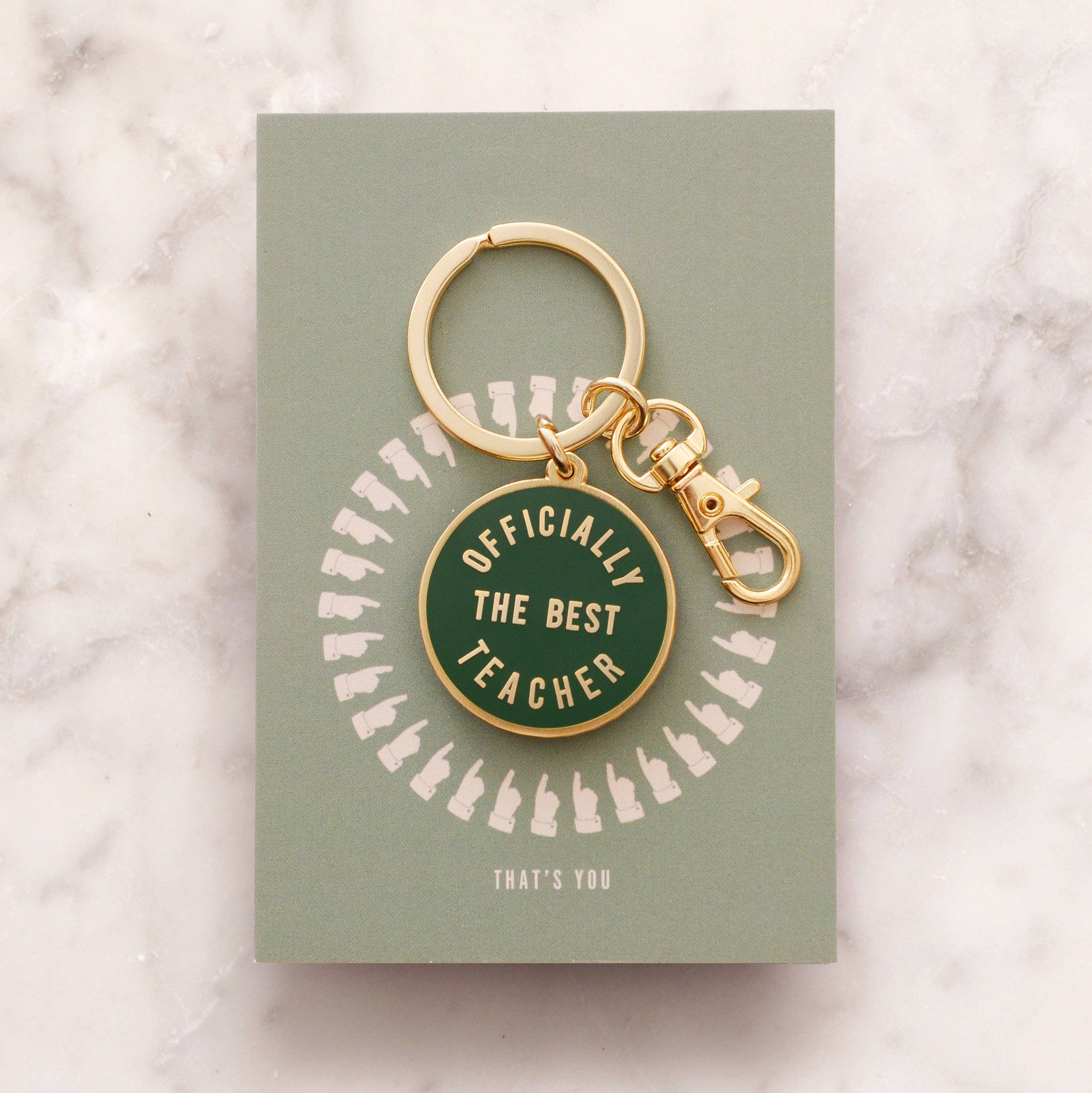 Officially the Best Teacher | Enamel Keyring
