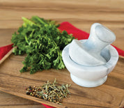 Marble Mortar & Pestle | White 4" x 4" x 4.25"