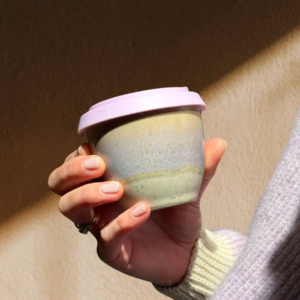 Ceramic Flat White Cup 6oz in Deia