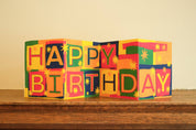 Happy Birthday Concertina Greeting Card