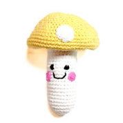 Baby Toy Butter Yellow Mushroom Rattle