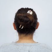 Cocoa Marble Hair Pin