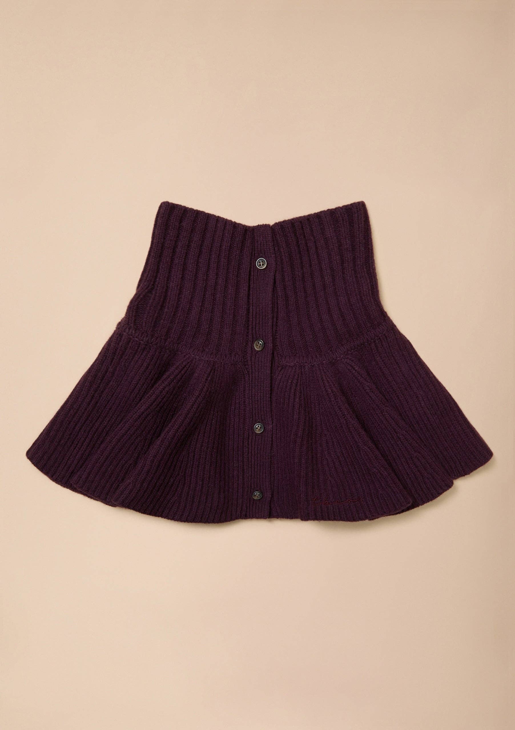 Merino Wool Neck Warmer in Fig