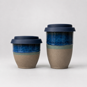 Reusable Ceramic Coffee Cup 8oz in Belize Navy