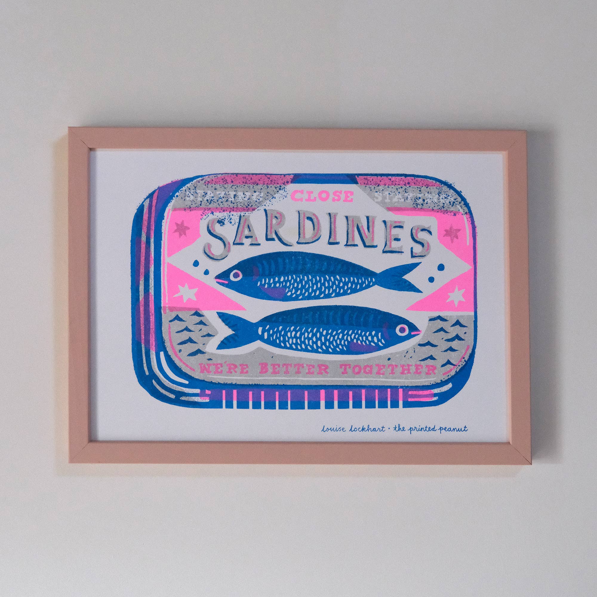 Sardines Risograph Art Print | A4