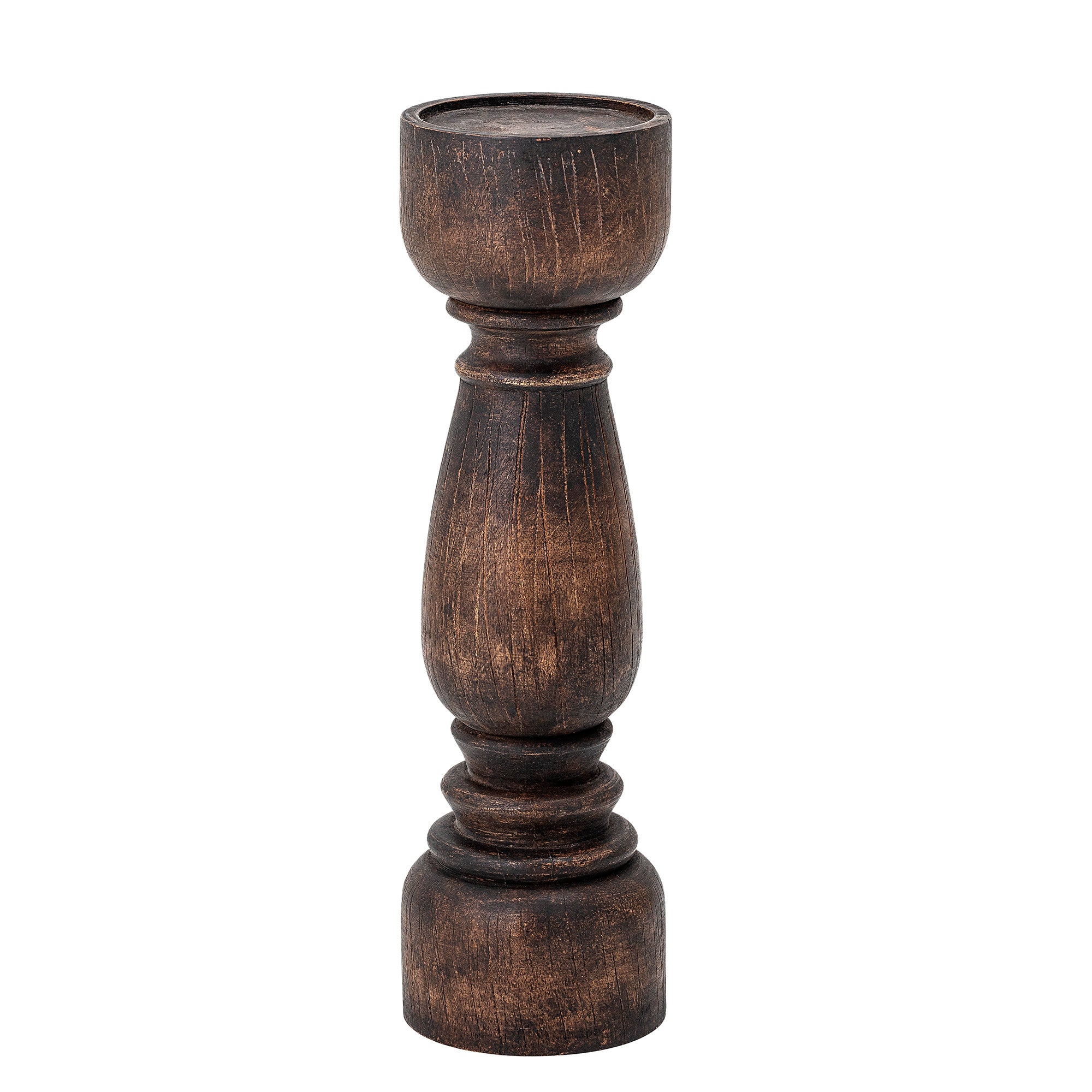 Theron Pedestal Candle Holder in Mango Wood