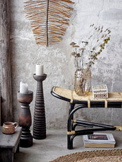 Theron Pedestal Candle Holder in Mango Wood