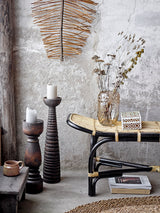 Theron Pedestal Candle Holder in Mango Wood