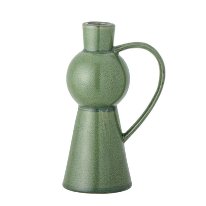 Fija Stoneware Candle Holder in Green