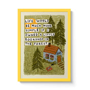 Bookshop in the Forest Art Print