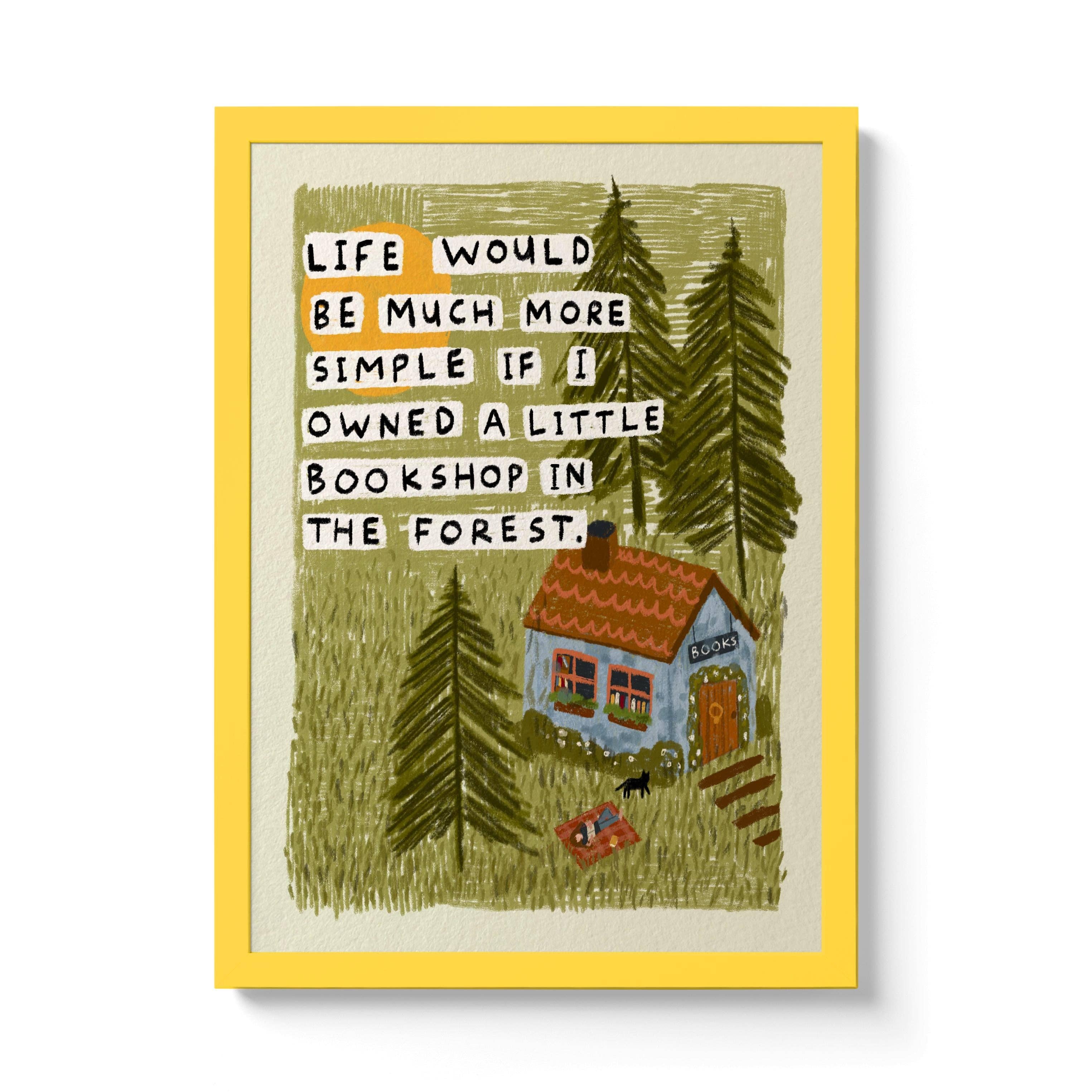 Bookshop in the Forest Art Print