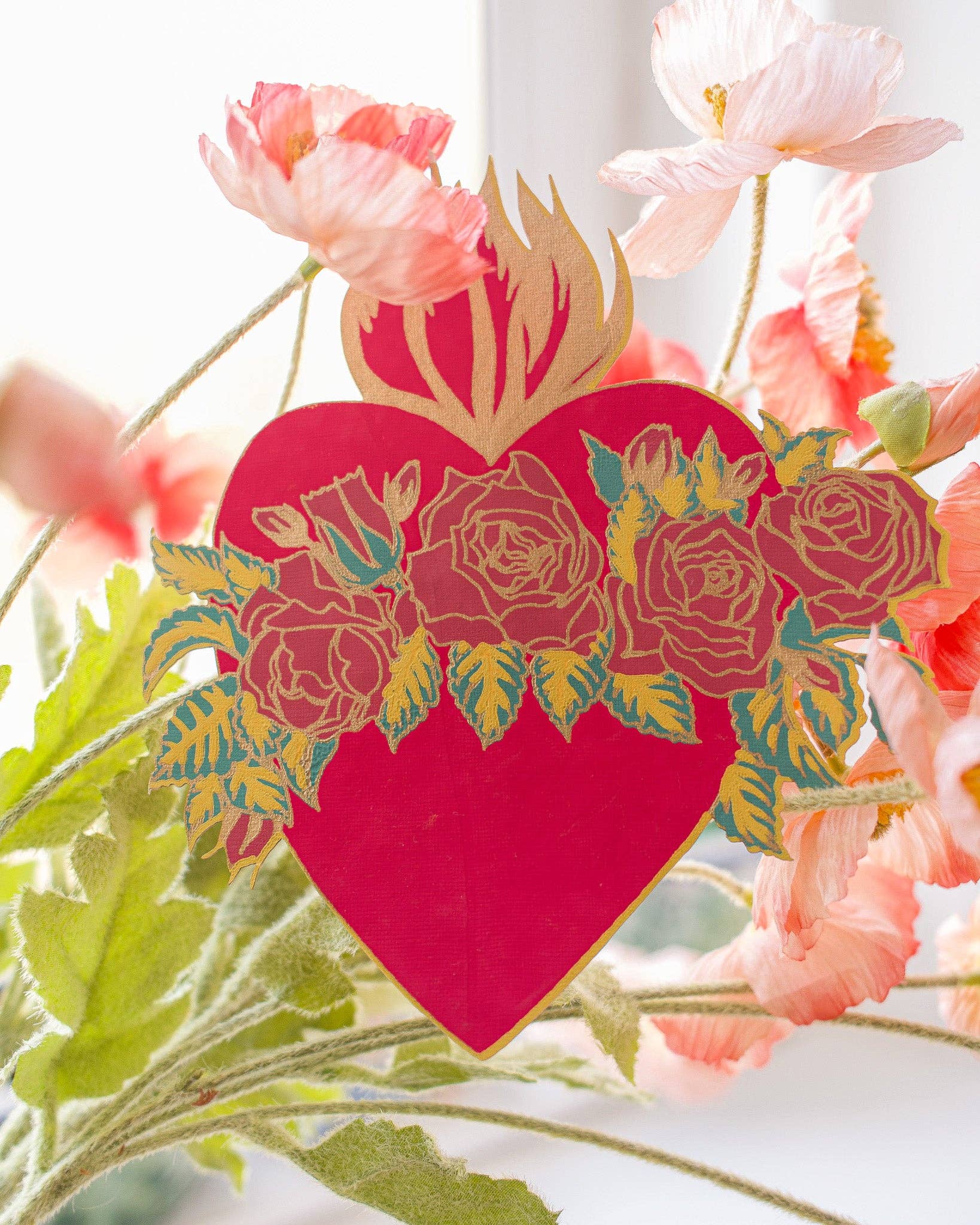Flaming Heart Greeting Card