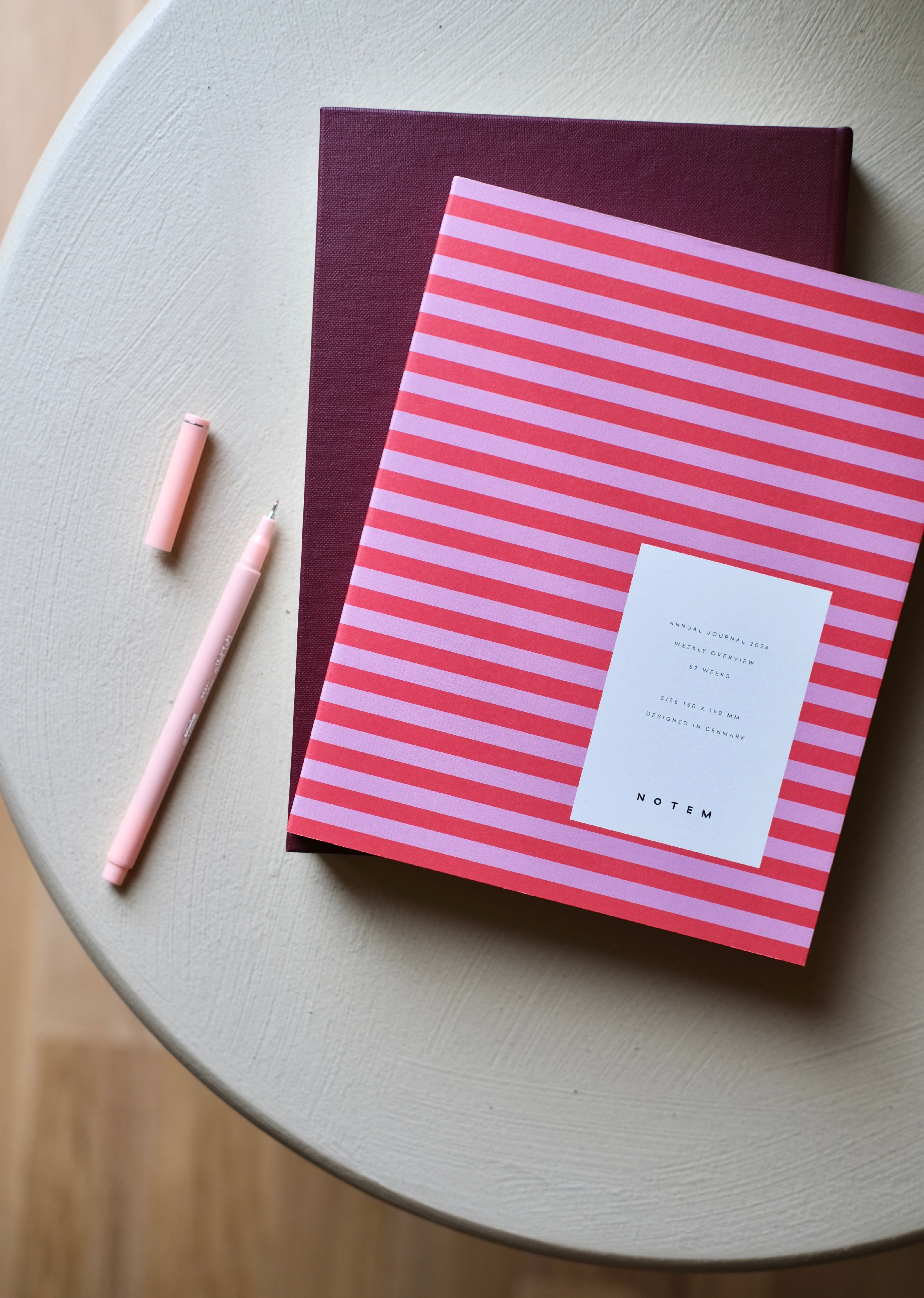 Alva Annual Calendar 2027 | Medium in Red Stripes