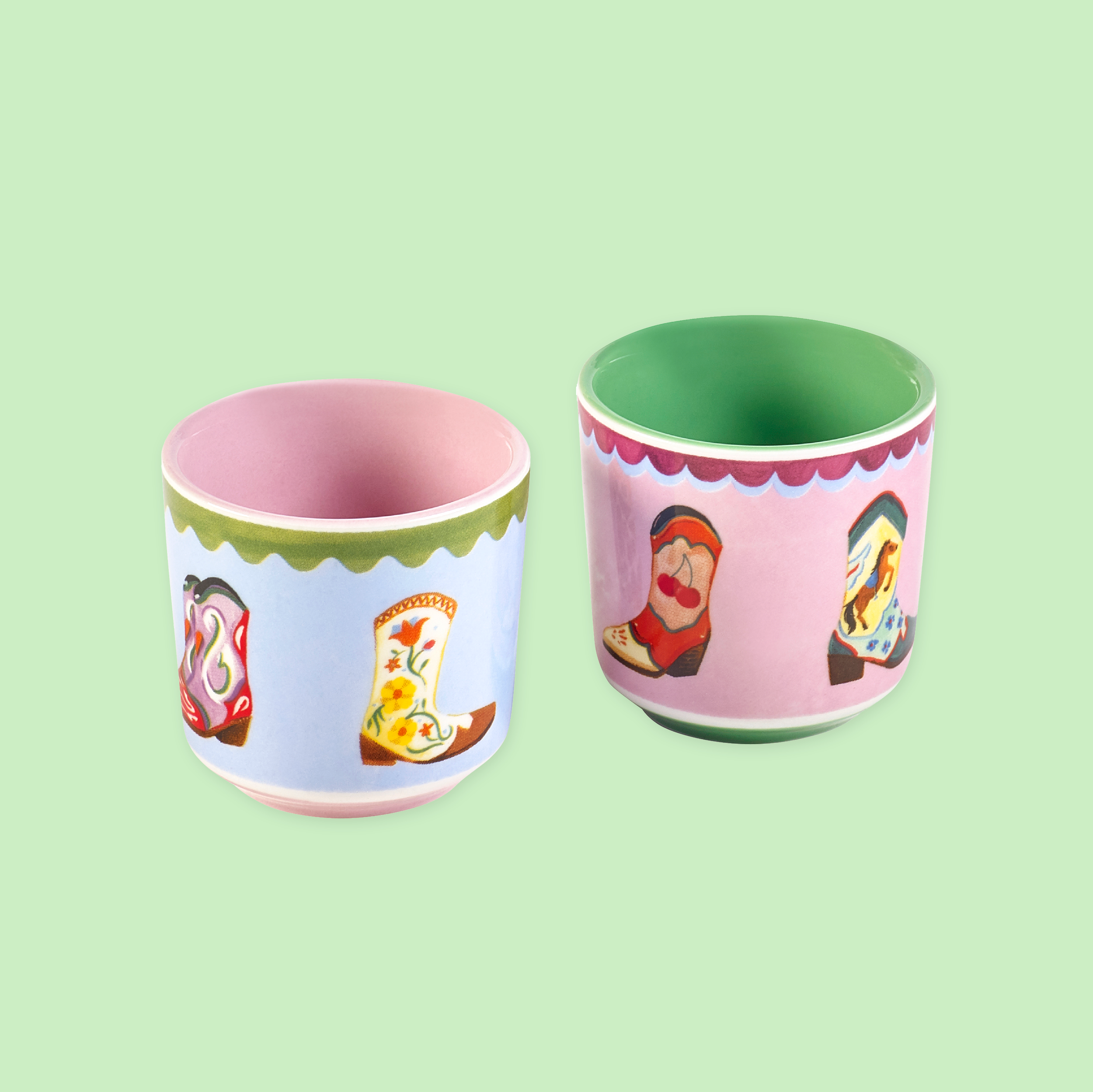Electric Coast egg cups by Eleanor Bowmer, further view