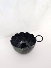 Vintage Moss Candle Holder | Scallop Design